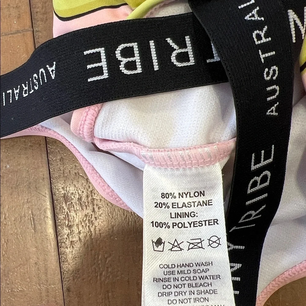 Tiny tribe pink avocado skirted one piece swim suit girls 12-18 months